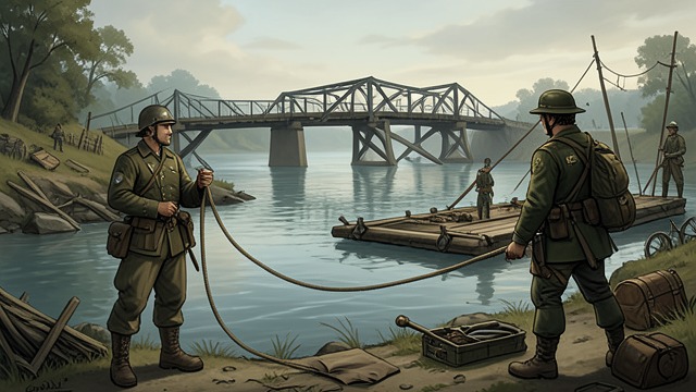 The Broken Bridges from "Another Day of Life". The Broken Bridges Stopping the advance MPLA forces destroy bridges across the Cuvo River to slow the South African columns advancing toward Luanda.