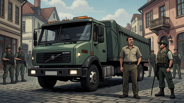 Arrival at Pereira d’Eça from "Another Day of Life". Arrival at Pereira d’Eça Recognition and release When armed figures stop the truck, neither side fires.