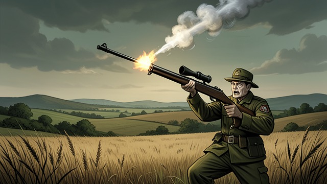 Shooting at Terror from "Another Day of Life". Shooting at Terror The frightened recruit Comandante Ndozi sees a young fighter fire a bazooka into the air instead of at the enemy.