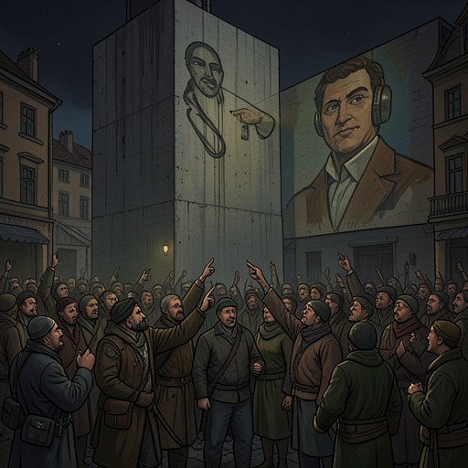 The Newspaper and the War from "Another Day of Life". This flow follows how incomplete reporting, propaganda, and access problems shape what residents and outside journalists believe.