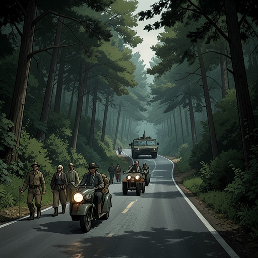 The Life of the Southern Road from "Another Day of Life". This flow follows the dangerous road connecting Lubango to the isolated southern command and the people who must travel it.