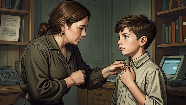 A Mother’s Approach from "Reunion". A Mother’s Approach Small gestures Hans’s mother tries to reach him with questions, a tentative touch, and practical attention to his clothes.