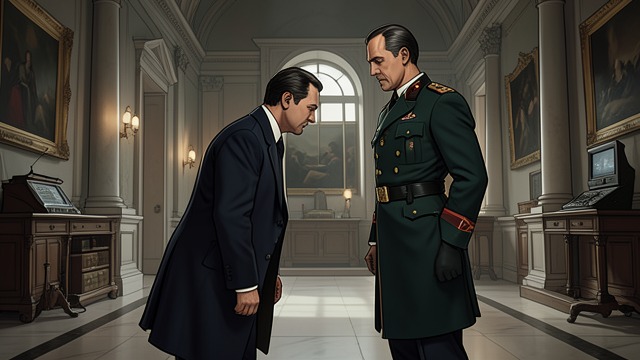 The Father’s Deference from "Reunion". The Father’s Deference A formal performance Dr. Schwarz greets Konradin with elaborate respect and military stories meant to honor his family.