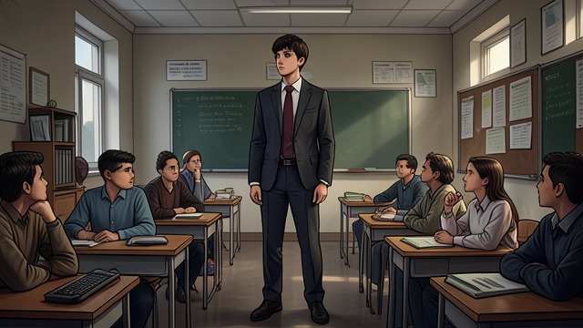The Newcomer Arrives from "Reunion". The Newcomer Arrives A sudden fascination Konradin von Hohenfels enters Hans Schwarz’s classroom with aristocratic poise, immediately seeming unlike the other…