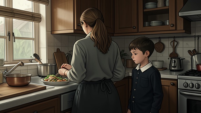 含蓄的温情,《重逢》中的场景。含蓄的温情 日常照料中的关怀 汉斯·施瓦茨的母亲操持家务、照顾他,但他青春期的内敛限制了两人之间的亲近。 未曾言明的关爱 她表达关爱的方式安静而务实。汉斯·施瓦茨后来回忆说,生病时他最容易接受母亲的温情。
