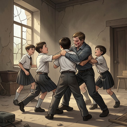 Hans’s Fight with Bollacher from "Reunion". The confrontation with Bollacher develops from a classroom atmosphere of racial hostility into a physical fight that exposes the school’s abandonment of Hans.