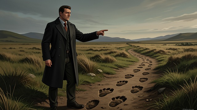 A Case Accepted from "The Hound of the Baskervilles". A Case Accepted The reported footprint James Mortimer describes a gigantic hound’s tracks near Sir Charles Baskerville’s body.