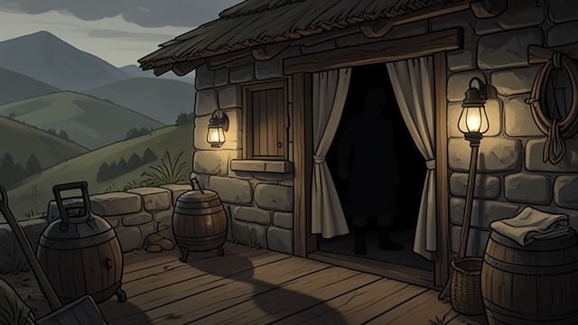 The Hidden Observer from "The Hound of the Baskervilles". The Hidden Observer A hut in the hills Holmes reveals himself in the stone hut where Watson has been waiting for the unknown watcher.