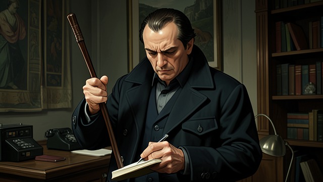The Walking Stick from "The Hound of the Baskervilles". The Walking Stick Reading the clues Sherlock Holmes reconstructs James Mortimer’s age, career, and habits from a presentation cane.