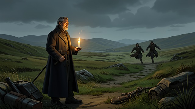 A Failed Pursuit from "The Hound of the Baskervilles". A Failed Pursuit Discovery at the signal point Henry and Watson reach Selden’s candle but cannot capture him.