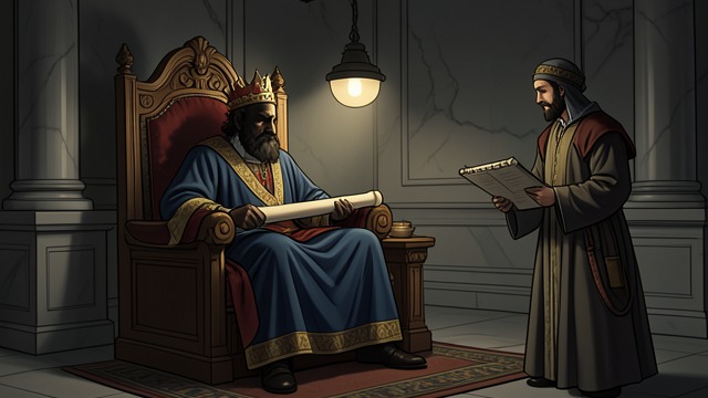 A Night’s Recognition from "Book of Esther". A Forgotten Deed Returns The Chronicle Is Read Ahasuerus cannot sleep and orders the records brought to him.