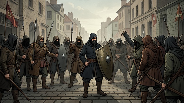 A Counter-Decree and Defense from "Book of Esther". The Jews Resist the Threat Legal Space to Act The king issues a new decree authorizing the Jews to assemble and defend themselves.