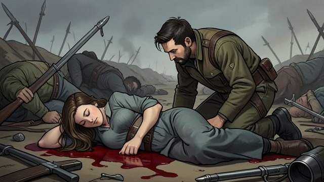 The Battle’s Fatal Wound from "The Night Cleaner". The Battle’s Fatal Wound A sudden death Rose is stabbed during the battle and dies in Draco’s arms.