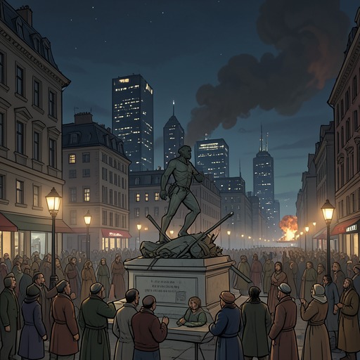 The Road to Seahill’s Catastrophe from "The Night Cleaner". This thread traces how concealed powers, public fear, and competing political visions escalate into a citywide war and a rewritten timeline.