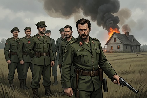 Mato Rujo raid and massacre from "Senza sangue". The Mato Rujo raid and massacre is the violent destruction of Manuel Roca’s household by Salinas, el Gurre, and their men.