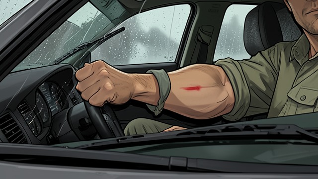 The Stinging Injury from "On the Road". Trouble at the Threshold Incident A bug stings Stan Shephard’s arm shortly after the group leaves Denver, and the swelling worsens as the car continues south.