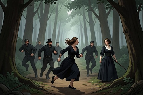 Sephy逃离绑架地点 from "Noughts & Crosses". Sephy’s escape from captivity unfolds as a rupture within the hostage group’s already failing operation: she flees into the woods, encounters Callum in the…