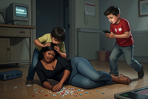 Sephy's mother's suicide attempt from "Noughts & Crosses". Sephy’s mother’s suicide attempt is a family crisis discovered by Sephy and Minerva.