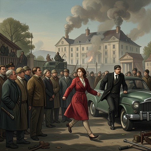 From Bombing to Hostage Crisis from "Noughts & Crosses". This flow traces how the Dundale bombing, militant retaliation, and state surveillance lead to Persephone Hadley’s kidnapping and the fatal collision of…