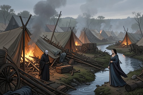 The Battle of Yiling from "The Romance of the Three Kingdoms". Xuande leads a vast army into Wu to avenge Guan Yu and Zhang Fei.