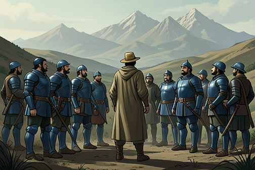 Yuan Shu’s Seven-Route Invasion from "The Romance of the Three Kingdoms". Holding the Imperial Seal, Yuan Shu declares himself emperor and launches seven armies against Lü Bu.