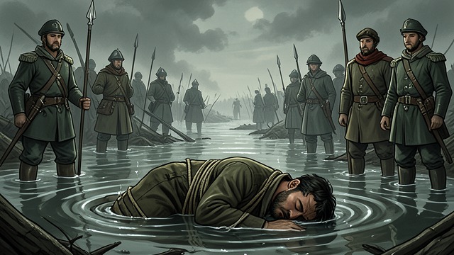Defeat at Xiapi from "The Romance of the Three Kingdoms". Power Without Discipline A Siege and Flood Cao Cao floods Xiapi and Lü Bu’s own commanders bind him while he sleeps.