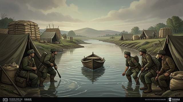 The River Crossing Trap from "The Romance of the Three Kingdoms". A Contest of Attrition Supply and Position Kong Ming uses captured grain and carefully chosen camps to pressure Sima Yi’s forces along the Wei River.