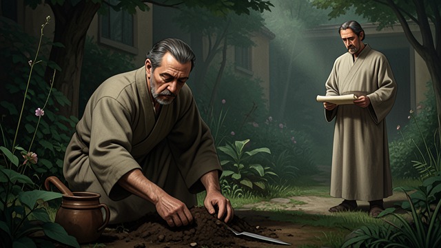 Xuande Joins the Plot from "The Romance of the Three Kingdoms". Trust Is Tested A Careful Approach Dong Cheng seeks Xuande’s support, and Xuande initially tests whether he is being watched by Cao Cao.