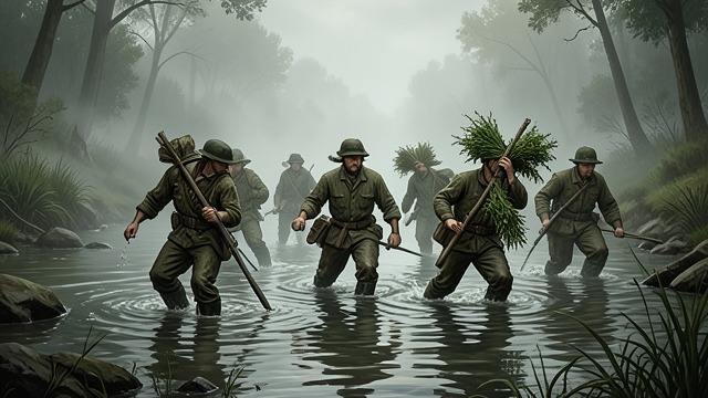 The Crossing of Lu River from "The Romance of the Three Kingdoms". Terrain as an Enemy Poisonous Springs Kong Ming’s troops discover that some river crossings and springs are dangerous.