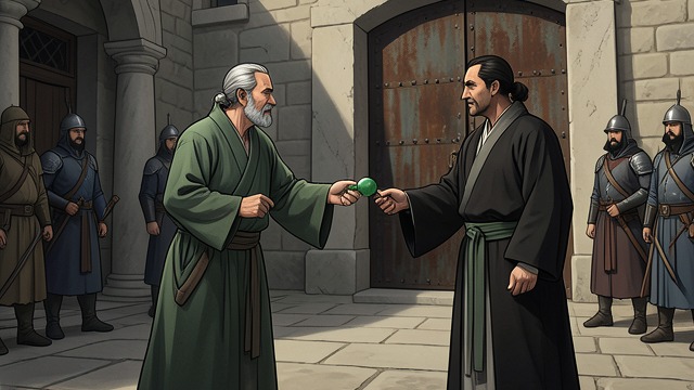 Sun Ce’s Bargain from "The Romance of the Three Kingdoms". A Pledge for Soldiers Seeking Troops Sun Ce offers the seal to Yuan Shu in exchange for men to protect his family and pursue his father’s legacy.