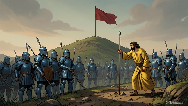 The Trap at Jieting from "The Romance of the Three Kingdoms". Learning Too Late Book Knowledge Ma Su quotes military texts but ignores Wang Ping’s practical advice and chooses a vulnerable hill position.