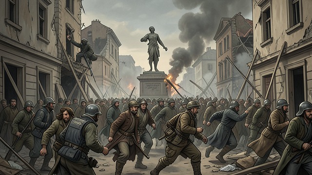 Luoyang’s Destruction from "The Romance of the Three Kingdoms". A Capital Made Disposable Forced Migration Dong Zhuo’s troops drive residents from Luoyang, pillage homes, and destroy the city’s buildings and tombs.