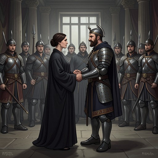 Xuande's Marriage to Lady Sun from "The Romance of the Three Kingdoms". This flow traces a marriage arranged for political advantage that becomes a genuine attachment and a dangerous escape from Wu.