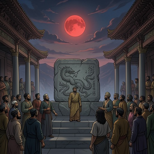 The Han's Claims to Legitimacy from "The Romance of the Three Kingdoms". This flow traces rival claims to the mandate of Heaven and explores how inherited legitimacy is invoked, manipulated, and finally lost.