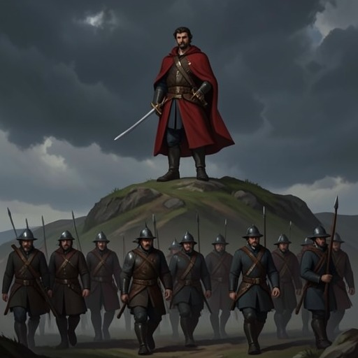 Kong Ming's Southern Campaign from "The Romance of the Three Kingdoms". This flow traces Kong Ming’s campaign against the southern revolt, where military strategy gives way to a deliberate effort to win lasting allegiance.