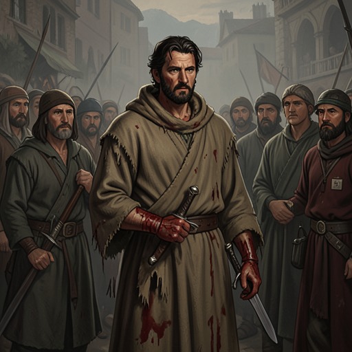 The Moral Cost of Revenge from "The Romance of the Three Kingdoms". This flow traces how personal vengeance repeatedly takes the form of state violence and how those acts reshape loyalties and political outcomes.