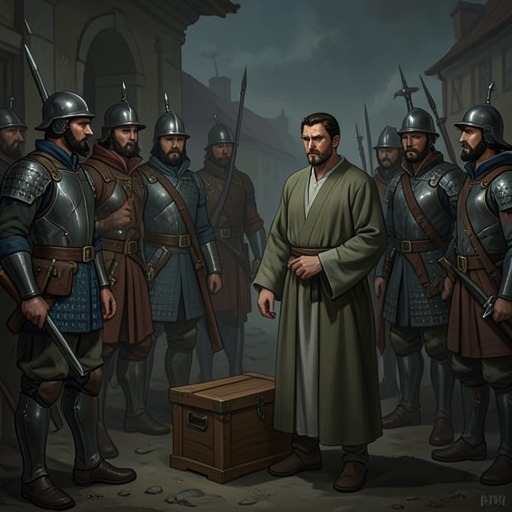 Pang De's Loyalty in Defeat from "The Romance of the Three Kingdoms". This flow traces Pang De’s resolve to prove loyalty to Cao Cao, his confrontation with Guan Yu, and the honor accorded him after defeat.