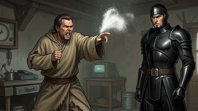 The Lime Attack from "Demi-Gods and Semi-Devils". Revenge Without Power A desperate attempt You TanZhi throws quicklime at Xiao Feng and identifies himself as the son of the You family.