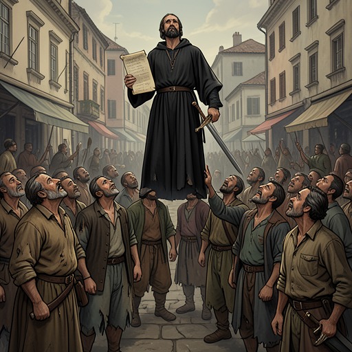 The Price of Captivity from "Demi-Gods and Semi-Devils". This flow traces the treatment of civilians and prisoners as rulers and individuals decide whether people are citizens, spoils, or human beings.