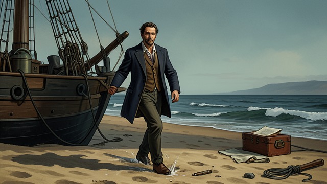 A Sea Left Behind from "The Emigrants". A Sea Left Behind The call answered Robert Nilsson steps from the ship onto solid land after the long crossing.