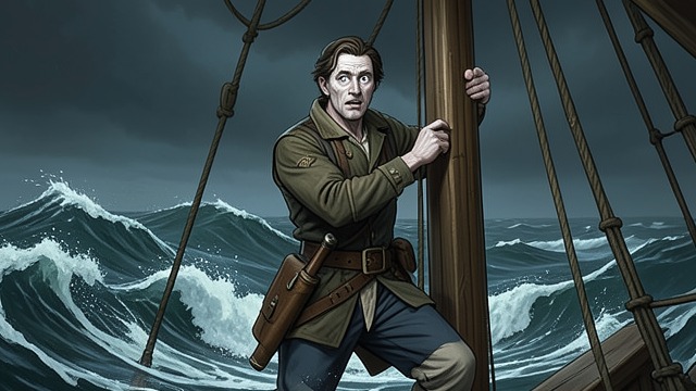 The Storm Becomes Real from "The Emigrants". The Storm Becomes Real Fear at sea Robert Nilsson experiences waves, darkness, and a suffocating hold as immediate threats.