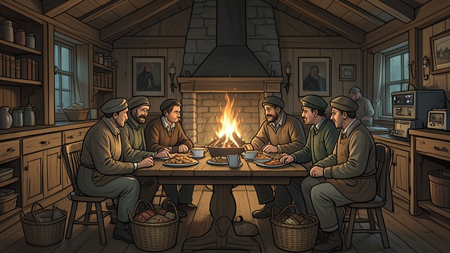 Rest at the Inn from "The Emigrants". Rest at the Inn A pause from travel The emigrants stop at an inn in Eringsboda to warm themselves and feed the children.