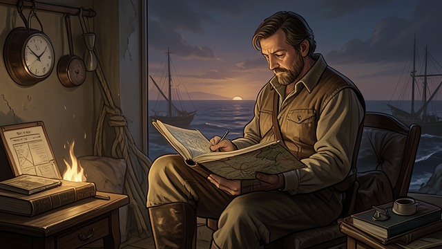 The Sea Beyond the Book from "The Emigrants". The Sea Beyond the Book A larger world imagined Robert Nilsson reads about the sea and America to Arvid.