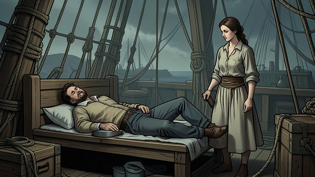Måns Jakob’s Final Concern from "The Emigrants". Måns Jakob’s Final Concern A farmer at sea Måns Jakob dies after suffering seasickness, still preoccupied with the grindstone he brought for his son.