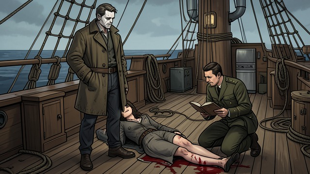 The Captain as Healer from "The Emigrants". The Captain as Healer Help requested Karl Oskar Nilsson crosses a dangerous deck at night to ask Captain Lorentz to stop Kristina Johansdotter’s bleeding.