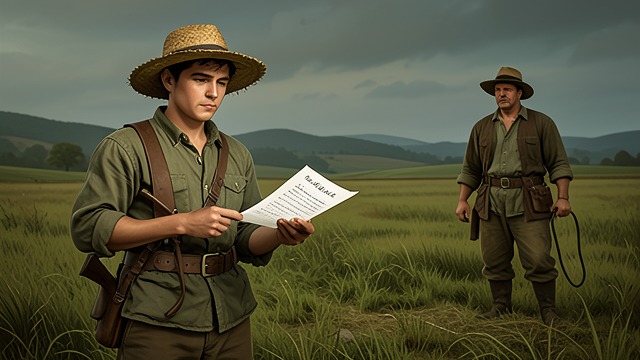 A Contracted Year from "The Emigrants". A Contracted Year Service by law Robert Nilsson is hired into a service year arranged by his parents.
