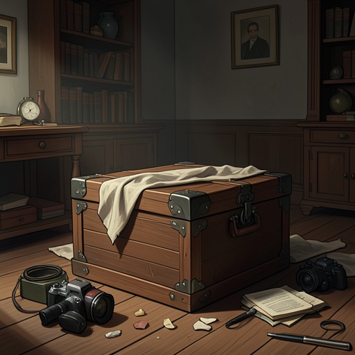 The Burden of the America Chest from "The Emigrants". This flow follows the America chest as an inherited household object transformed into a container for both practical survival and family memory.