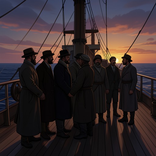 Death, Memory, and the Sea from "The Emigrants". This flow traces how deaths aboard the Charlotta change the passengers’ experience of the voyage and place grief between homeland and destination.