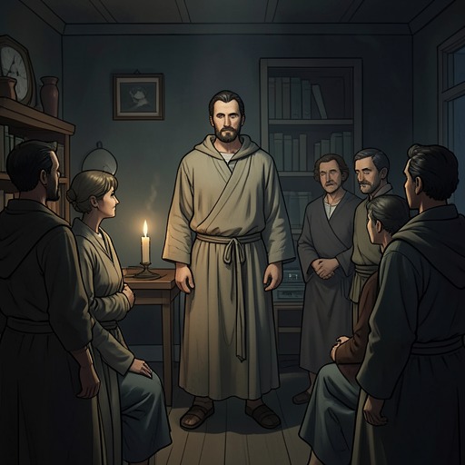 The Åkian Revival and Its Persecution from "The Emigrants". This flow traces Danjel Andreasson’s religious awakening, communal practice, confrontation with church and state, and decision to leave Sweden.