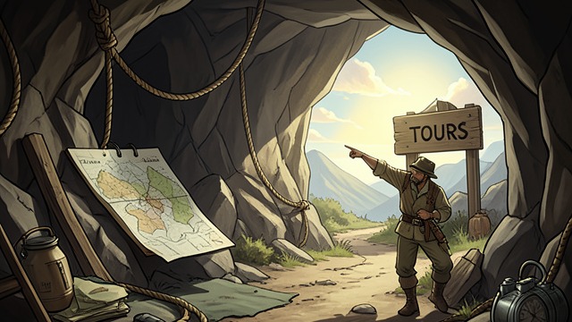 Chief Ahiga Opens the Cave from "The Outsider". Chief Ahiga Opens the Cave A local discovery Chief Ahiga discovers the cave and helps develop tours through its accessible chambers.
